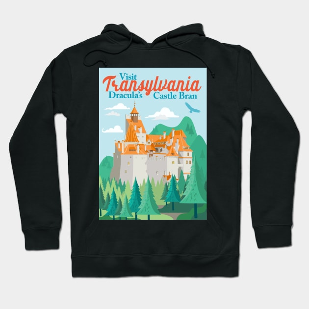 Travel Poster Transylvania, Bran castle, Dracula 1 Hoodie by qpiii